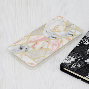Husa pentru Samsung Galaxy S24 Plus - Techsuit Marble Series - Pink Hex - Img 4