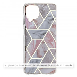 Husa pentru Samsung Galaxy S24 Plus - Techsuit Marble Series - Pink Hex - Img 2