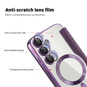 Husa pentru Samsung Galaxy S24 Plus - Techsuit SmartMag Book Case - Purple - Img 3