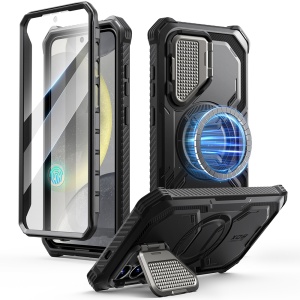 Husa pentru Samsung Galaxy S25 Plus + Folie - I-Blason Armorbox - Black