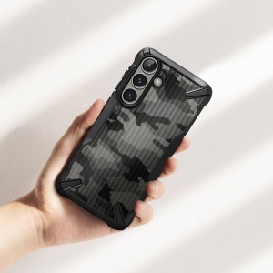 Husa pentru Samsung Galaxy S25 Plus - Ringke Fusion X Design - Camo Black - Img 6