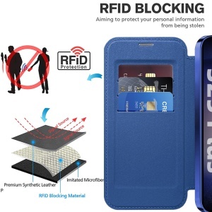Husa pentru Samsung Galaxy S25 - Techsuit SmartMag Book Case - Blue - Img 5