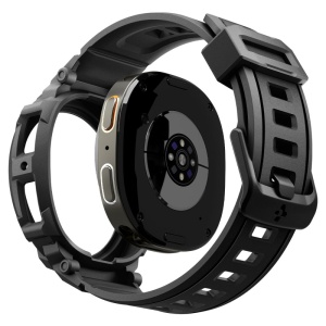 Husa pentru Samsung Galaxy Watch8 44mm + Curea - Spigen Rugged Armor Pro - Black - Img 4