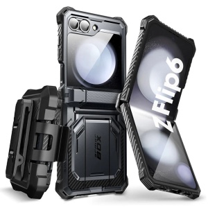 Husa pentru Samsung Galaxy Z Flip6 + Folie - I-Blason Armorbox - Black - Img 1