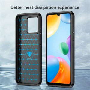 Husa pentru Xiaomi Redmi 10C - Techsuit Carbon Silicone - Black - Img 7