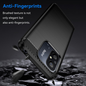 Husa pentru Xiaomi Redmi 12C - Techsuit Carbon Silicone - Black - Img 4
