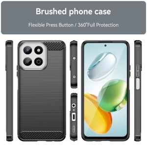 Husa pentru Xiaomi Redmi 14C / Poco C75 - Techsuit Carbon Silicone - Black - Img 9