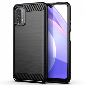 Husa pentru Xiaomi Redmi 9T / Redmi 9 Power - Techsuit Carbon Silicone - Black - Img 1