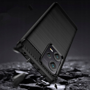 Husa pentru Xiaomi Redmi Note 12 5G / Poco X5 - Techsuit Carbon Silicone - Black - Img 4