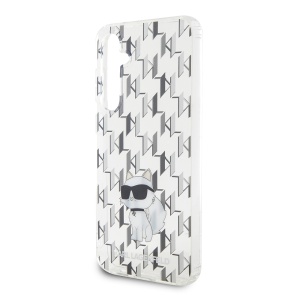 Husa Samsung Galaxy S23 FE - Karl Lagerfeld Hardcase Monogram (KLHCS23FEHNCMKLT) - Transparent Choupette - Img 3