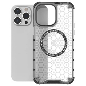Husa transparenta pentru iPhone 14 Pro - Techsuit HoneyComb Shield MagSafe - White - Img 2