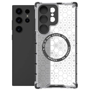 Husa transparenta pentru Samsung Galaxy S25 Ultra - Techsuit HoneyComb Shield MagSafe - White - Img 2