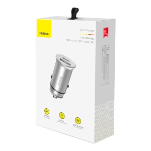 Incarcator Masina Type-C, USB, 30W, Multi Protocol - Baseus Circular Metal (CCALL-BS0S) - Silver - Img 7