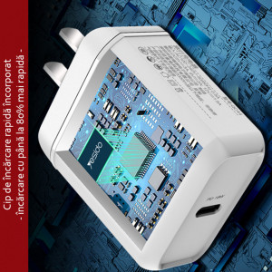 Incarcator Priza Type-C PD 18W, 3A - Yesido (YC23) - White - Img 3