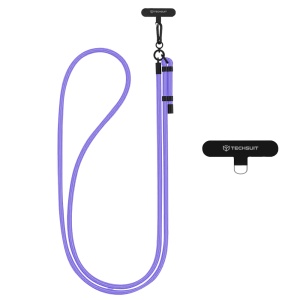 Snur pentru Telefon, Carabina, Nailon Impletit, Durabil, Ajustabil, Universal - Techsuit Rope Crossbody Strap (RCS1-96) - Moonlit Lilac