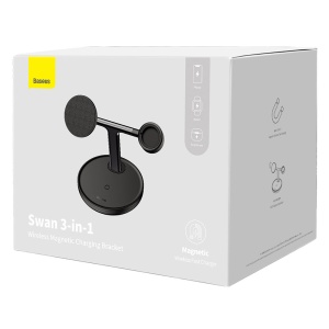 Statie de Incarcare pentru iPhone, iWatch, AirPods - Baseus Swan (WXTE000101) - Black - Img 7