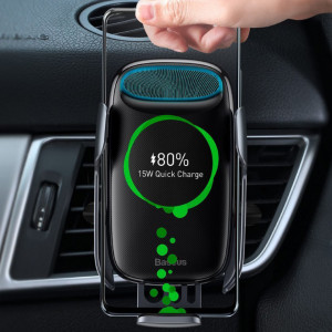 Suport Auto cu Incarcare Wireless 15W - Baseus (WXHW02-01) - Black - Img 5