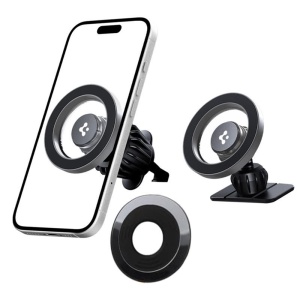 Suport Auto cu Magnet pentru Telefon, Universal, Ajustabil - Spigen (MFT13) - Silver