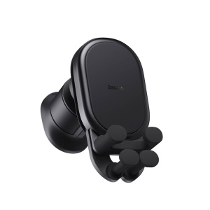 Suport pentru Grila de Ventilatie cu Incarcator Inductiv - Baseus Pro (SUWX030001) - Black - Img 1