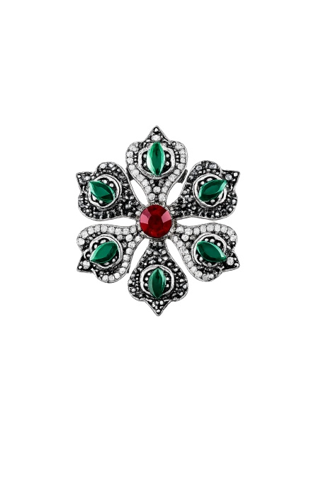 Brosa Vintage cu cristale si marcasite, 1, ibucork.ro