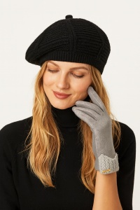 Bereta eleganta tricotata neagra, 2, ibucork.ro