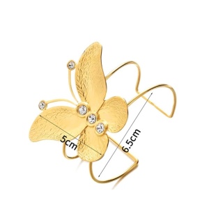 Bratara Bangle placata cu aur Fluture 34250 Ibucork.ro