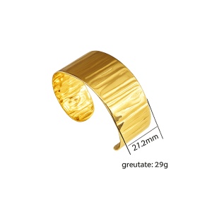 Bratara placata cu aur bangle texturata, 3, ibucork.ro