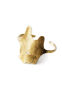 Bratara placata cu aur Gingko, 1, ibucork.ro