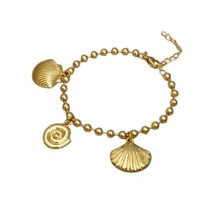 Bratara placata cu aur Summer Shell