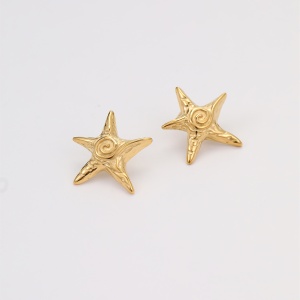 Cercei placati cu aur Gold Starfish, 2, ibucork.ro