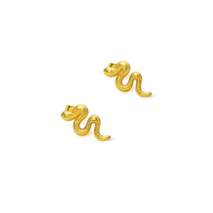 Cercei placati cu aur - Snake