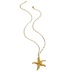Colier placat cu aur Steluta de Mare 37490 Ibucork.ro