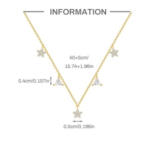 Colier reglabil din argint Star 34970 Ibucork.ro
