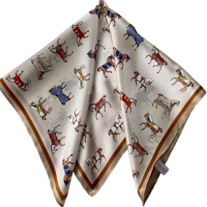 Esarfa din satin Horses, 2, ibucork.ro