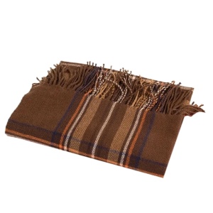 Fular Cashmere in carouri maro 31970 Ibucork.ro