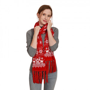 Fular tricotat Snowflake 20890 Ibucork.ro