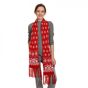 Fular tricotat Snowflake 21480 Ibucork.ro