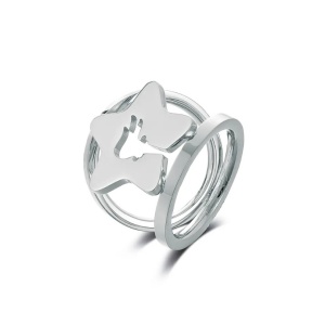 Inel pentru esarfa Silver Double Ring 31400 Ibucork.ro