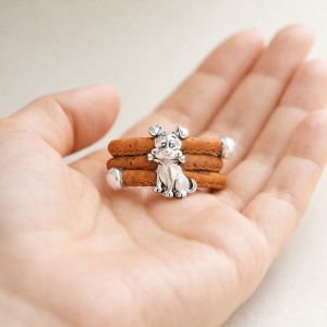 Inel reglabil din pluta Puppy, 2, ibucork.ro