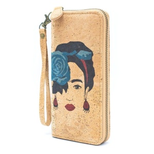 Portofel din pluta Frida Blue 36630 Ibucork.ro