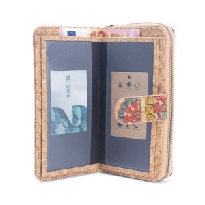 Portofel mare din pluta cu portcard detasabil 32910 Ibucork.ro