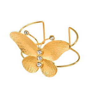 Bratara Bangle placata cu aur Fluture 34251 Ibucork.ro