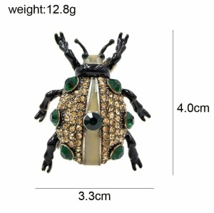 Brosa eleganta Buburuza cu cristale, 5, ibucork.ro