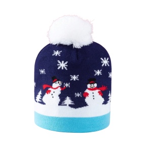 Caciula tricotata Snowman, 3, ibucork.ro