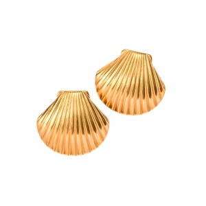 Cercei placati cu aur Scoica 37551 Ibucork.ro