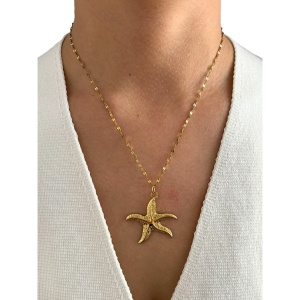 Colier placat cu aur Steluta de Mare 37491 Ibucork.ro
