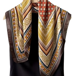 Esarfa din satin Geometry, 3, ibucork.ro