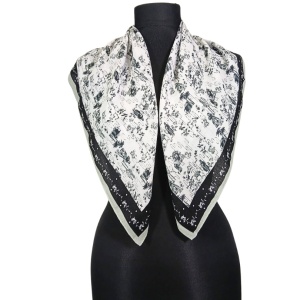 Esarfa din satin White and Black Tribe - Img 4