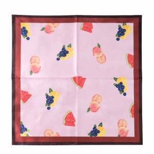 Esarfa satin cu tiv rulat manual Fruity