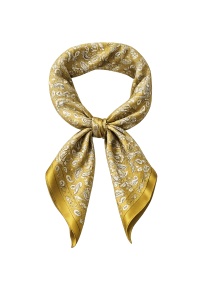 Esarfa satin Paisley mustar, 1, ibucork.ro